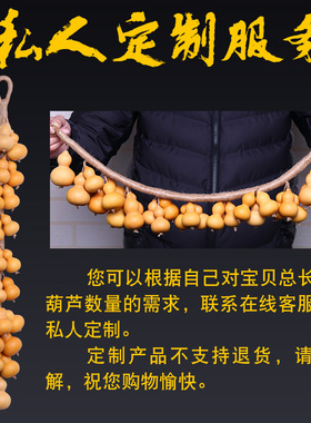 葫芦挂件文玩一串小天然挂饰手捻葫芦串客厅玄关门口墙壁装饰摆件