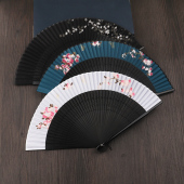 林扇扇子折扇中国风复古风精致镂空竹质装 随身舞蹈扇 饰小夏季