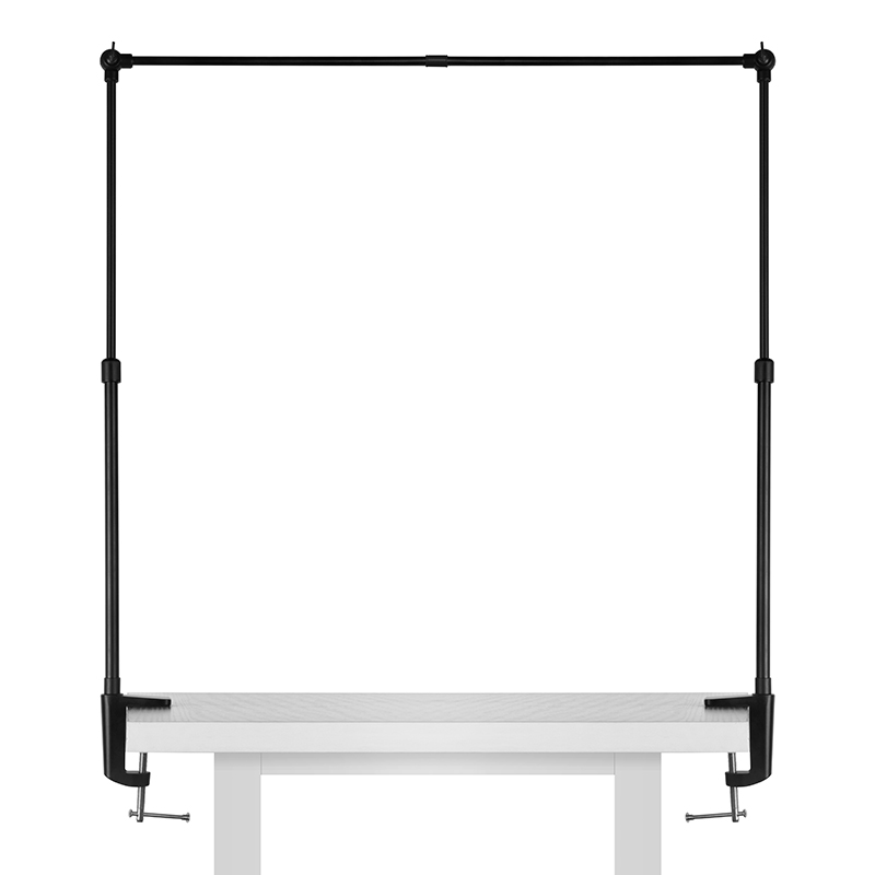 夏季户外摆摊支架挂灯杆夜市横幅条广告布展示架万向夹支架夹桌架