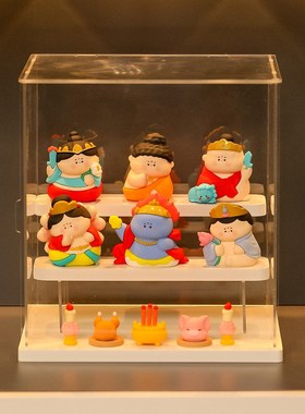 新款国潮五路财神爷财运亨通祝福小摆件家居客厅办公桌解压小摆设