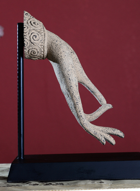 家居酒柜装饰品古典中式仿古工艺品博古架摆件玄关禅意摆件佛手