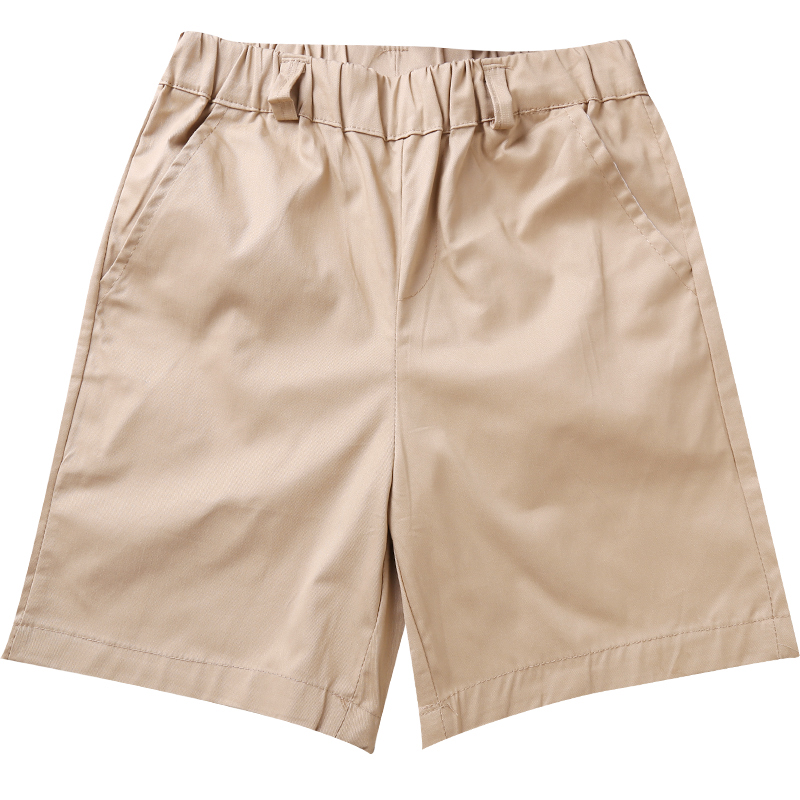 儿童裤子男童女童卡其色夏装短裤中大童校服裤休闲西裤小学生校裤