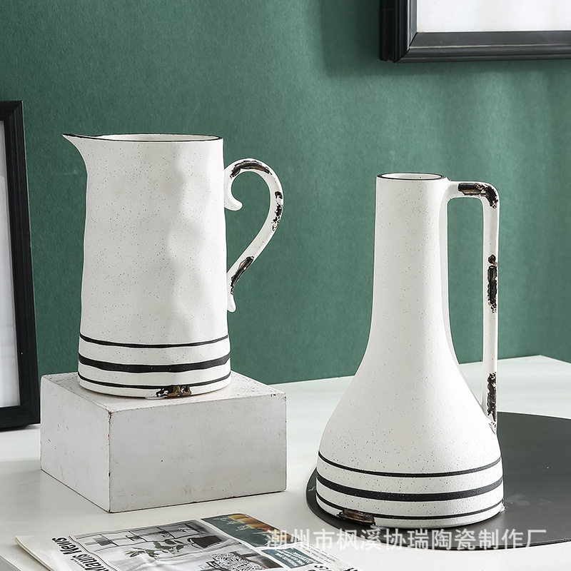 轻奢创意陶瓷花瓶简约白色水培茶几插花干花北欧餐桌客厅家居装饰,鲜花速递/花卉仿真/绿植园艺,花瓶,淘宝优惠券,粉丝福利购,淘宝优惠卷