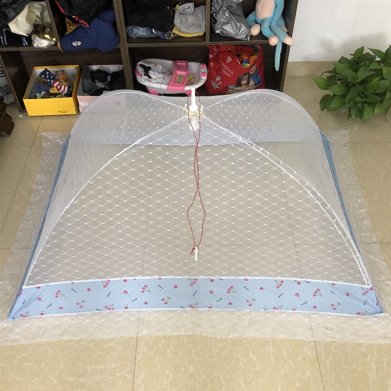 全罩式打地铺免安装宝宝蚊帐罩无底可折叠婴幼儿小孩防蚊罩蒙古包