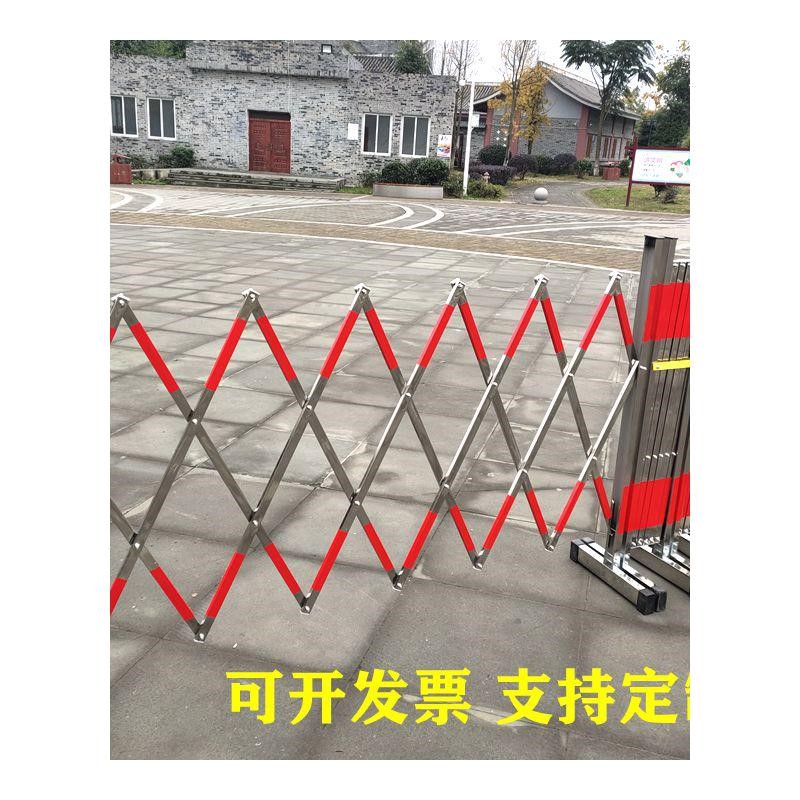 加厚伸缩儿童围栏电力施工学校移动护栏可不锈钢安全折叠隔离挡门