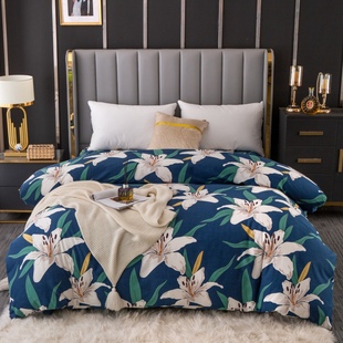 生态磨毛加厚全棉被套单件200x230cm纯棉冬季 保暖被罩180X220x240