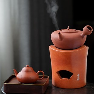 围炉煮茶 纯手工副榜炉福兴号三峯炉 小号炭炉红泥煮茶炉碳烤炉砂