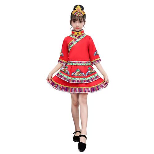 三月三广西壮族儿童少数民族服装男女童苗族彝族瑶族土家族演出服