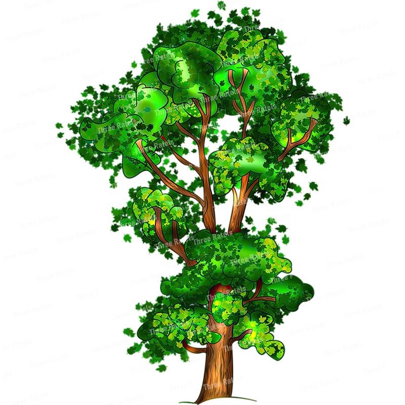 活力树木自粘卡通贴纸儿童卧室装饰衣柜门窗个性墙贴纸防水自粘画图片