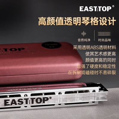 东方鼎T2406S 2.0复音24孔口琴高级成人专业演奏初学者入门口风琴