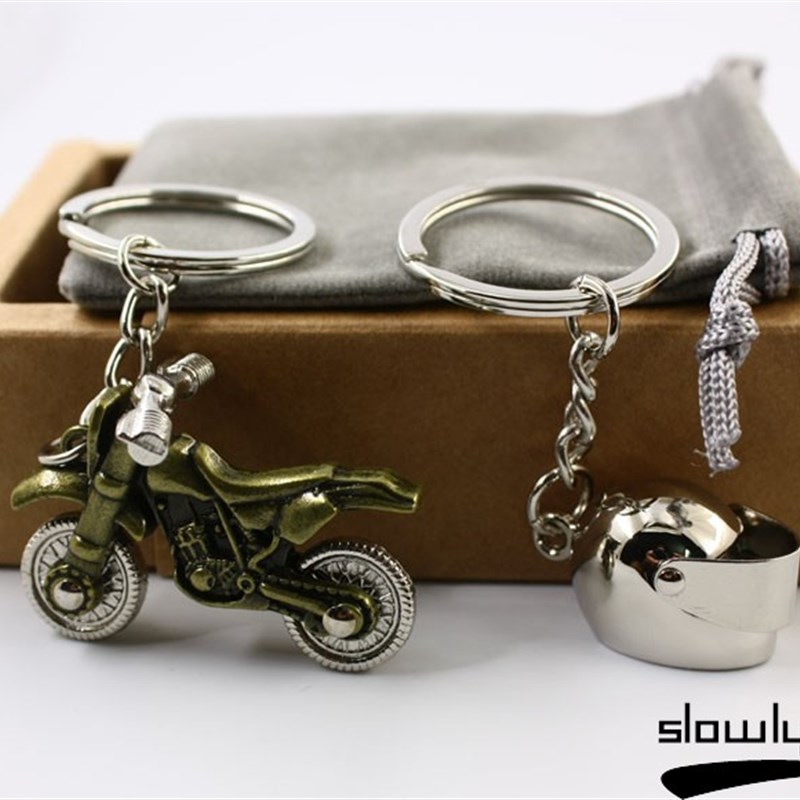 高档个性男越野摩托车模型创意可爱迷你电动小挂件钥匙扣