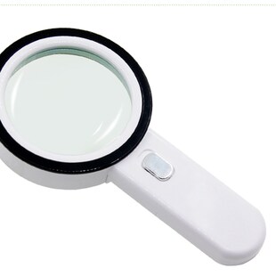 带灯105mm大镜面30倍高清手持放大镜带老人阅读手机维修
