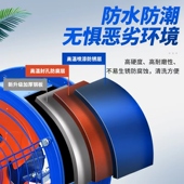 车间工业风扇强力散热电器趴地风机工厂大风力电风扇电扇落地扇