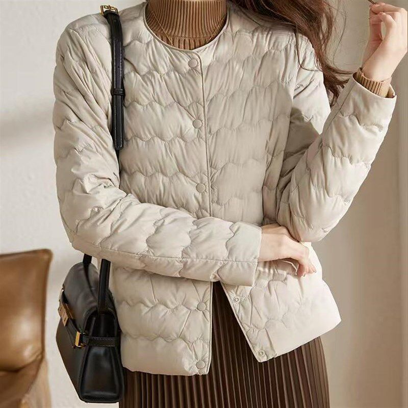 24秋冬新款轻薄鹅绒羽绒服女中长款百搭保暖大衣伴侣叠穿内胆外套