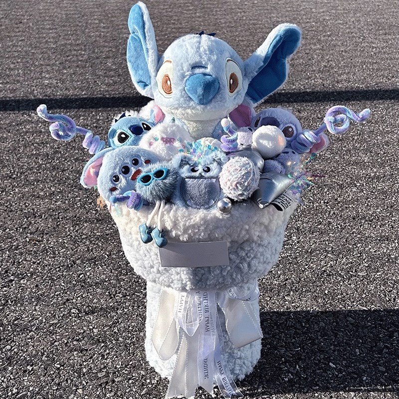 史迪仔玩偶花束星之卡比怪兽大学卡通公仔情人节送女友生日礼品