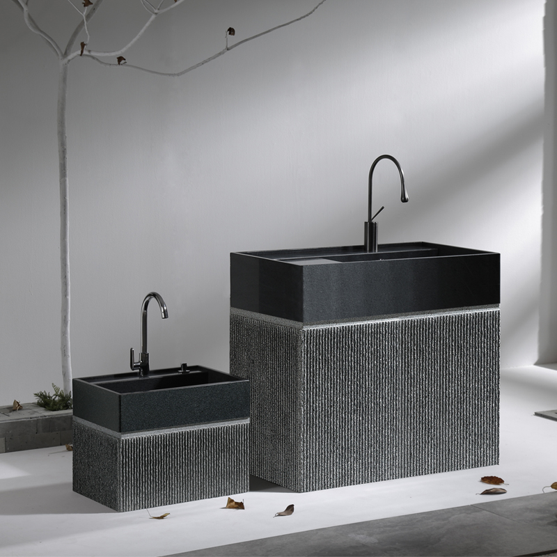 冠石汇大理石洗衣池庭院洗手盆户外水池台盆别墅洗手池室外洗手台