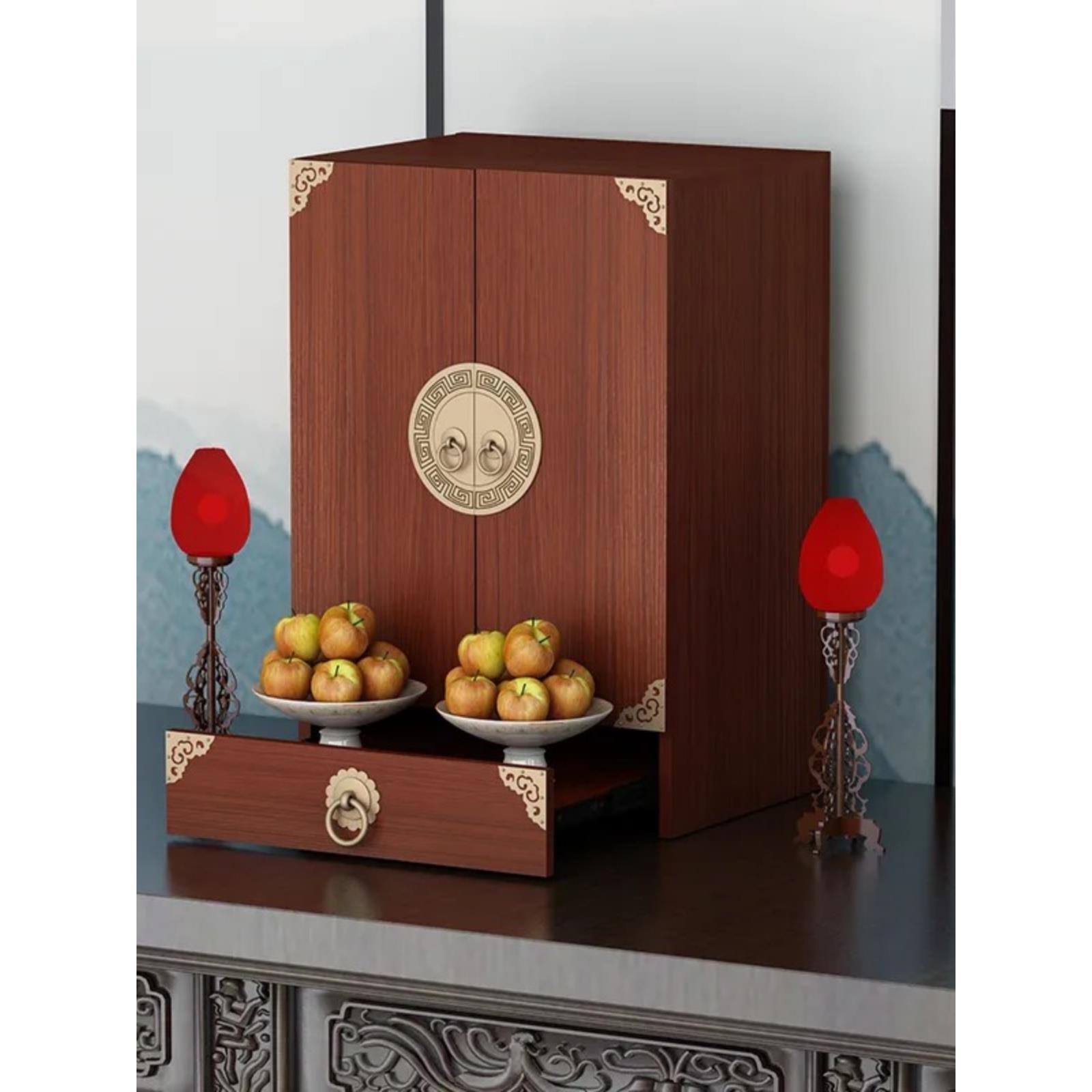 佛龛新中式立柜财神爷柜供桌佛台家用香案佛像关公菩萨供奉台贡桌