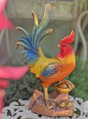 元宝公鸡家居店铺摆件户外庭院美化装饰布置造景工艺品乔迁礼品