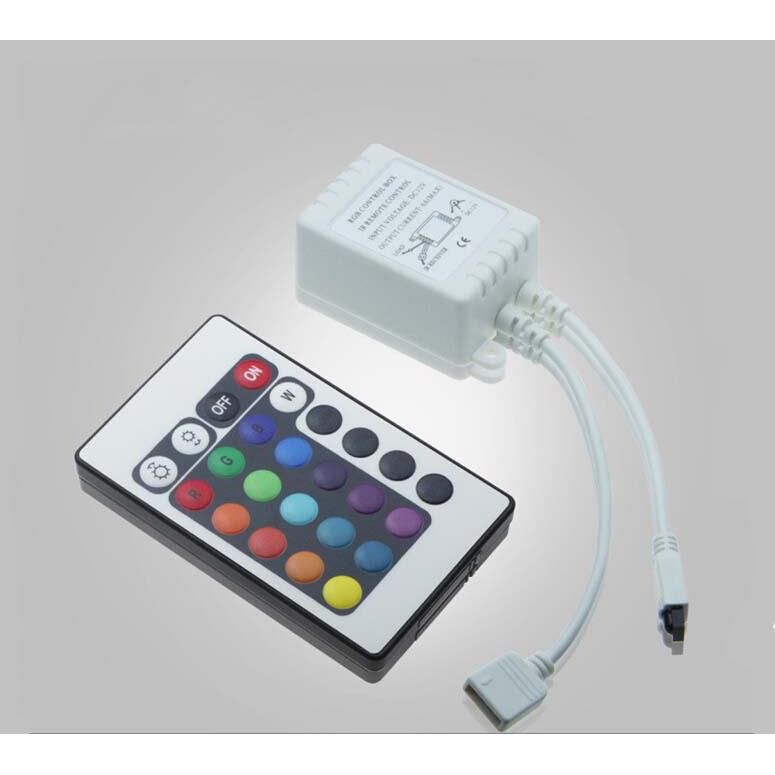 12v24伏LED灯带控制器RGB七彩红外无线遥控器24键大小功率