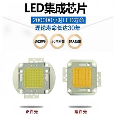 led50W瓦灯珠光源芯片普瑞100W80W30W70W60W大功率集成晶元投光灯