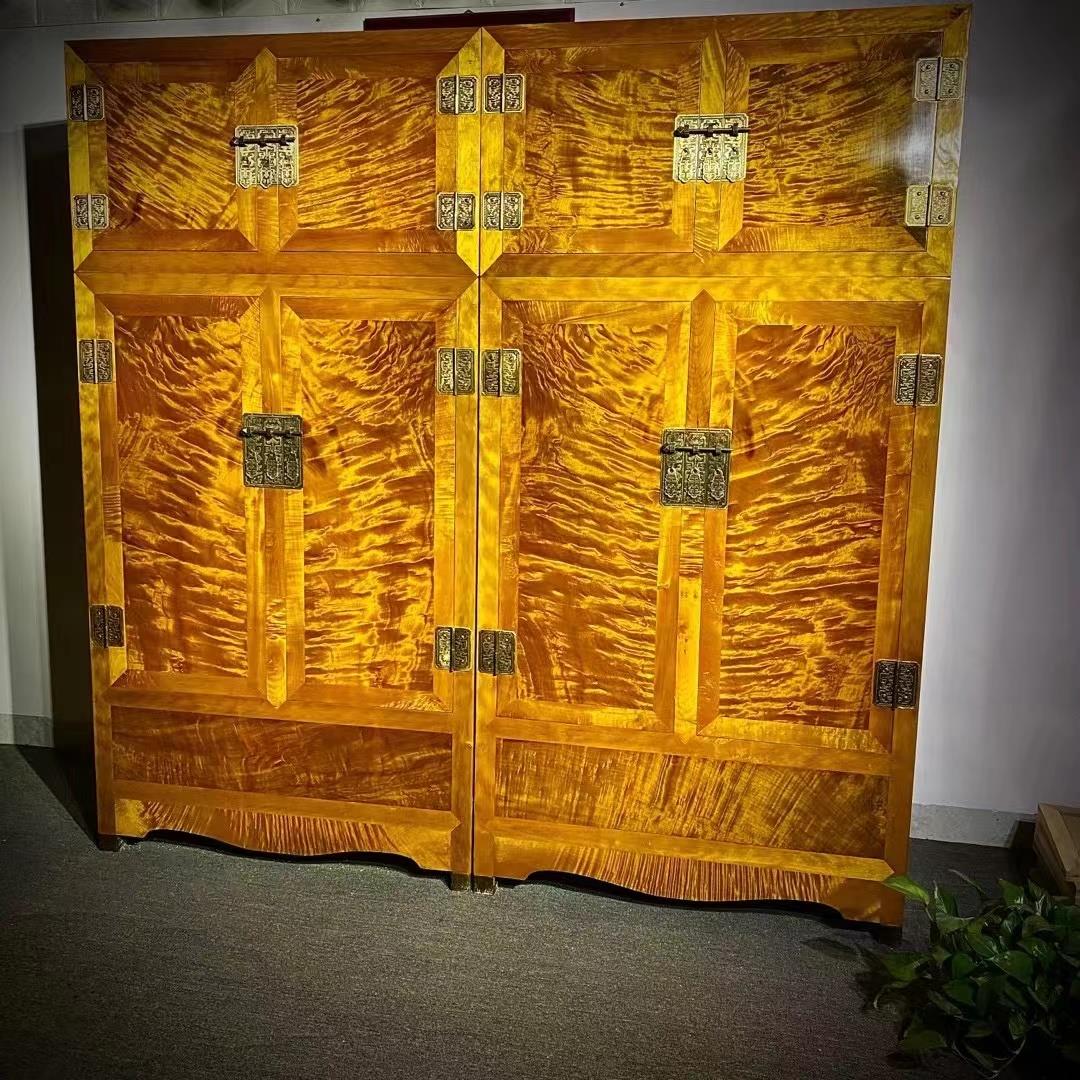 金丝楠木衣柜顶箱柜实木储物柜彷古衣橱中式四门红木家俱小叶桢楠