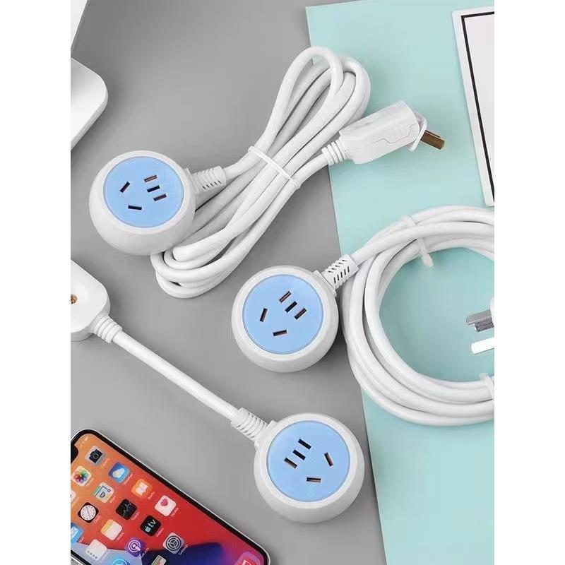 【大功率】电源延长线插座五孔延长线插件板，带充电带，90°插头