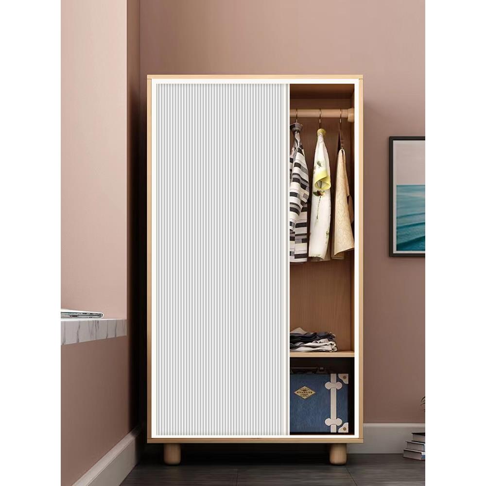 橱柜蜂巢伸缩定制折叠门隐形打孔免柜门网红简易推拉自装门帘衣柜