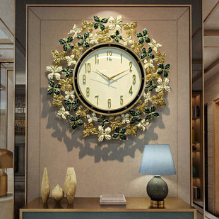欧式 饰时钟挂墙表 轻奢挂钟客厅2023新款 创意网红家用钟表高级感装