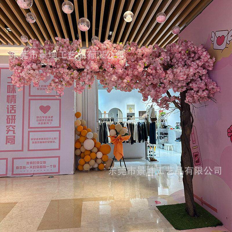 仿真樱花树婚庆酒店商场室内外玻璃钢装饰大型许愿树造景影视道具