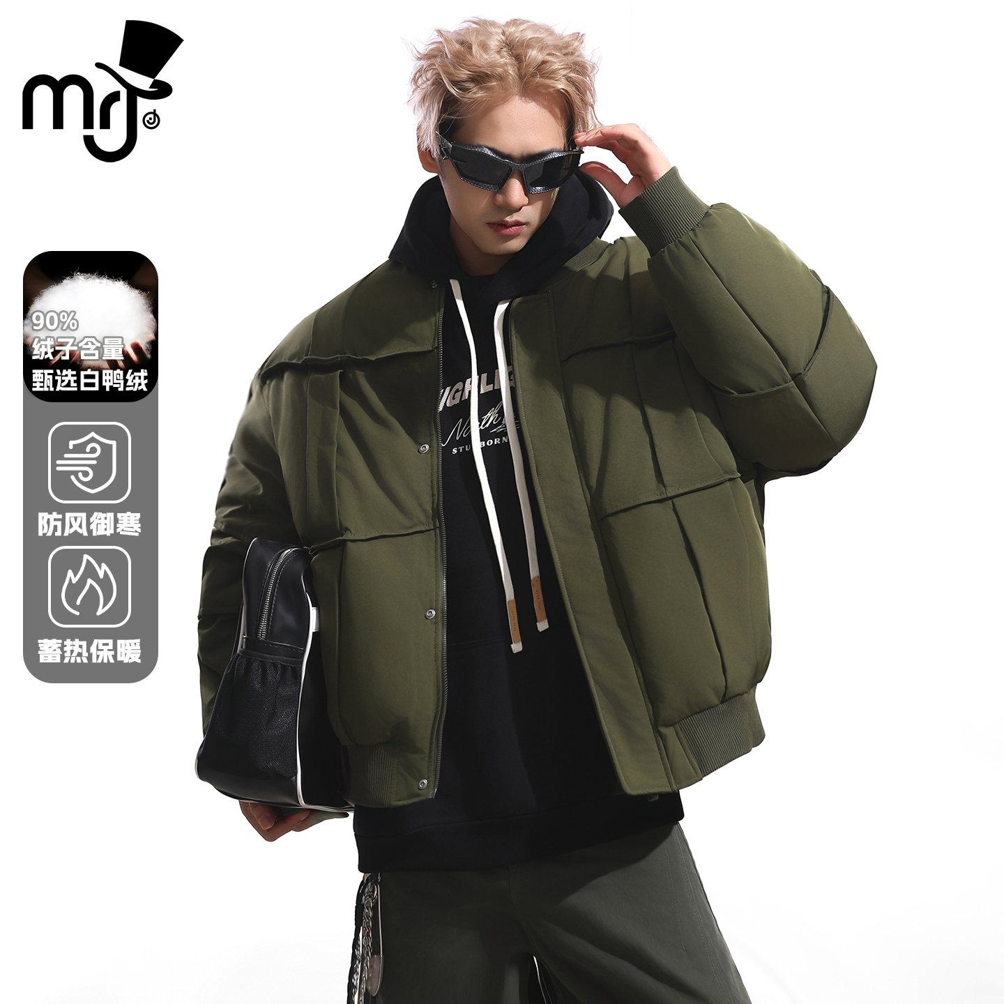 周杰伦原创品牌MRJ潮牌羽绒服