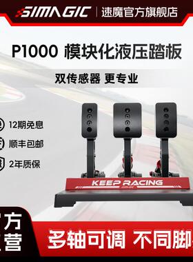 速魔赛车模拟器P1000全金属双踏板 双压力传感器适用PC-USB游戏的