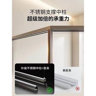 极简钻石型淋浴房侧移门侧滑推拉卫生间干湿分离隔断浴室玻璃屏风