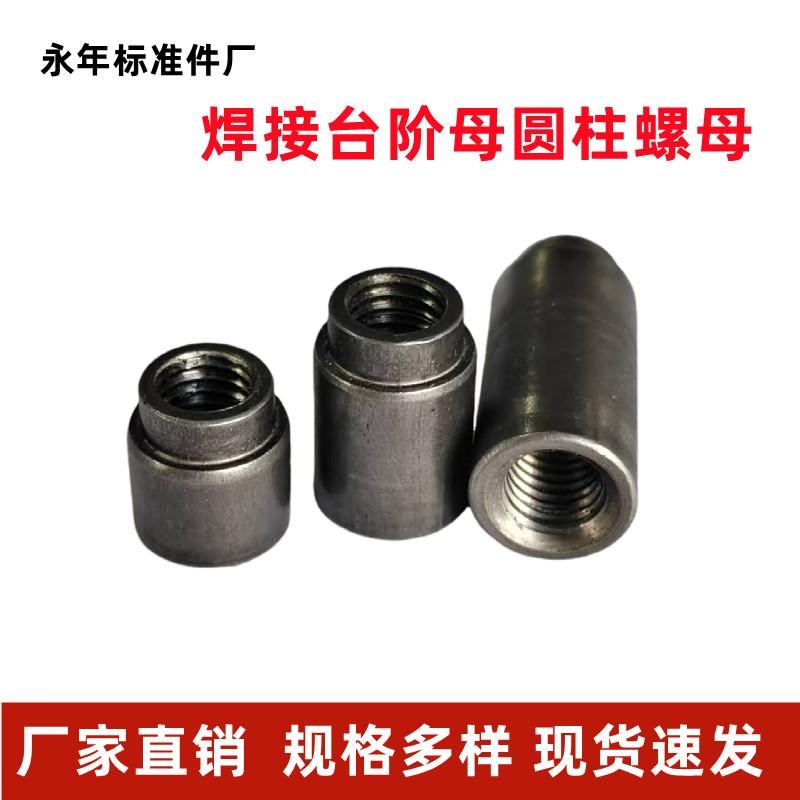 M8M10M12圆柱台阶螺母非标加长焊接台阶圆螺母变径台阶螺母冷镦件图片