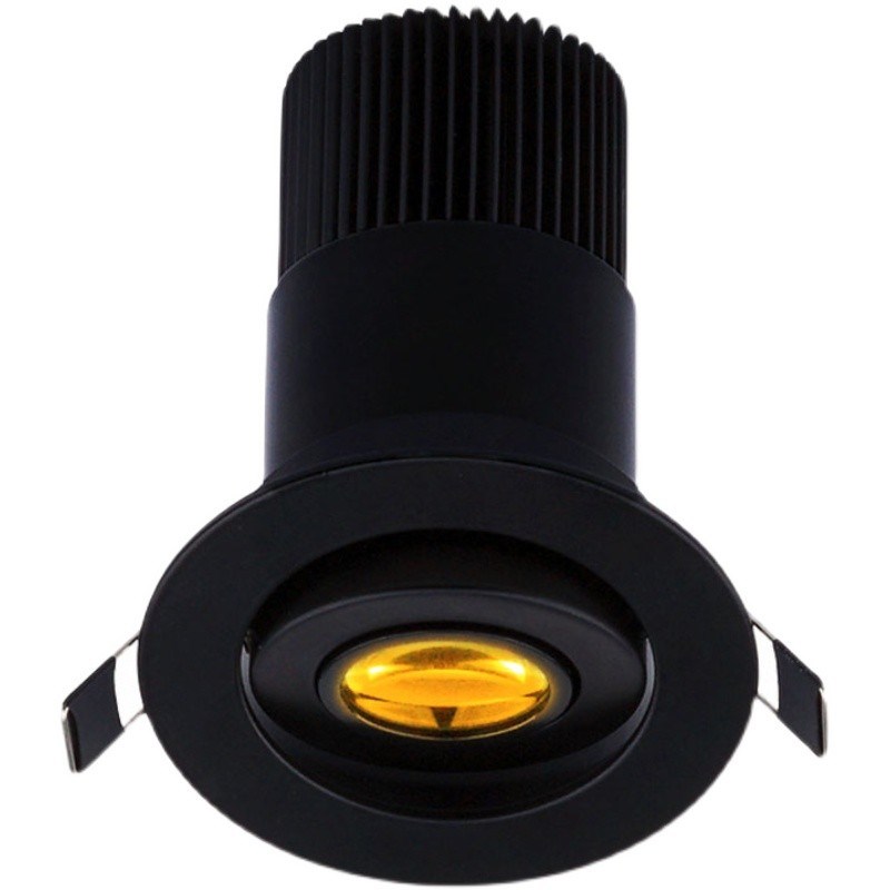 黑色led聚光射灯嵌入式W5W7W开孔7.5公分75mm酒吧餐桌光圈氛围灯