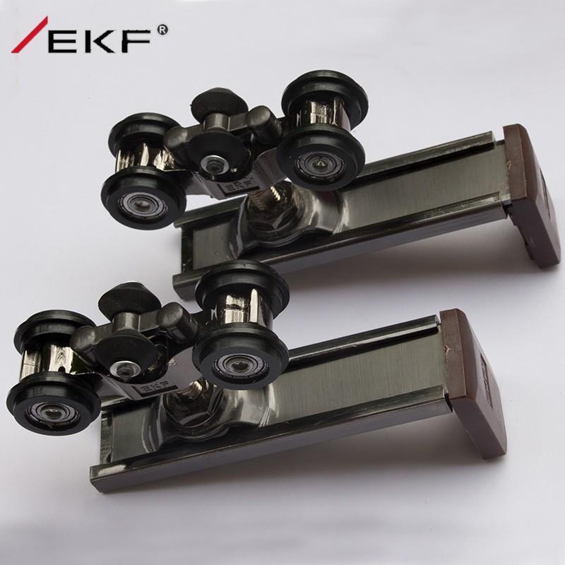 德国EKF吊轨道移门拉门滑轮推拉门折叠门轨道全静音实木门吊轨