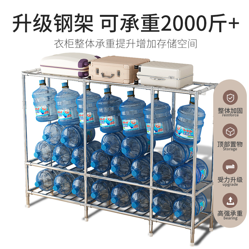 简易宿舍布衣柜出租屋经济型家用卧室出租房用加厚加粗全钢架组装