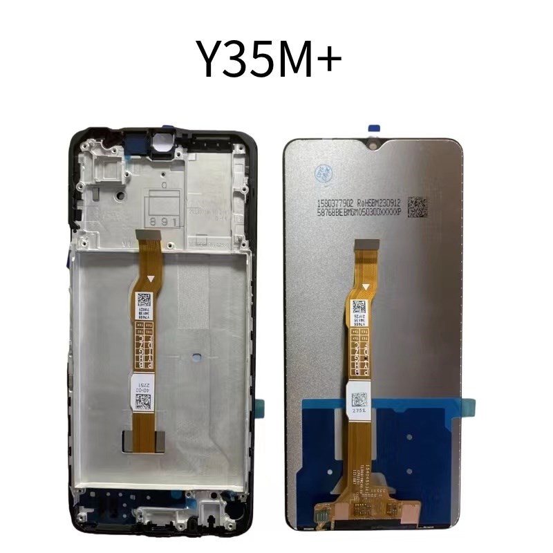 适用于y35+ Y35 原装带框屏幕总成 Y35m+ 内外一体触摸液晶显示屏
