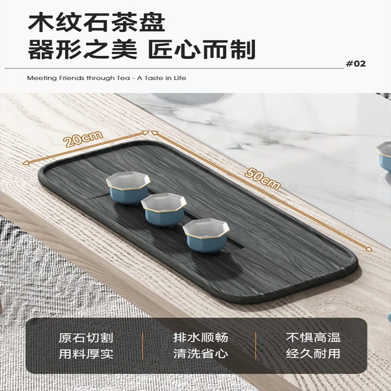 奶油风阳台茶桌椅组合中式家用简约现代小户型功夫泡茶台实木茶桌