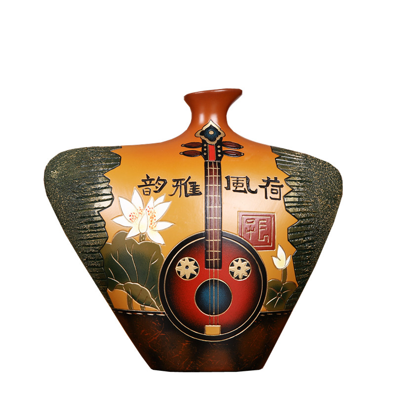 酒柜装饰摆件家居电视柜创意客厅插干花的小口花瓶玄关摆设工艺品