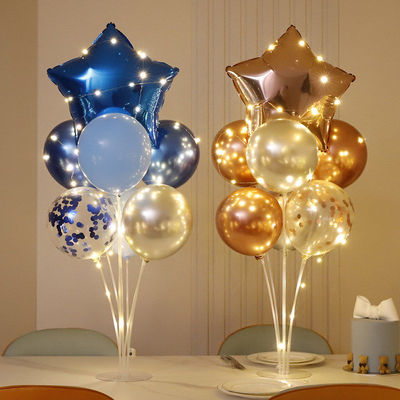 婚礼桌飘布置支架生日派对装饰周年庆典开业店铺场景气球发光氛围