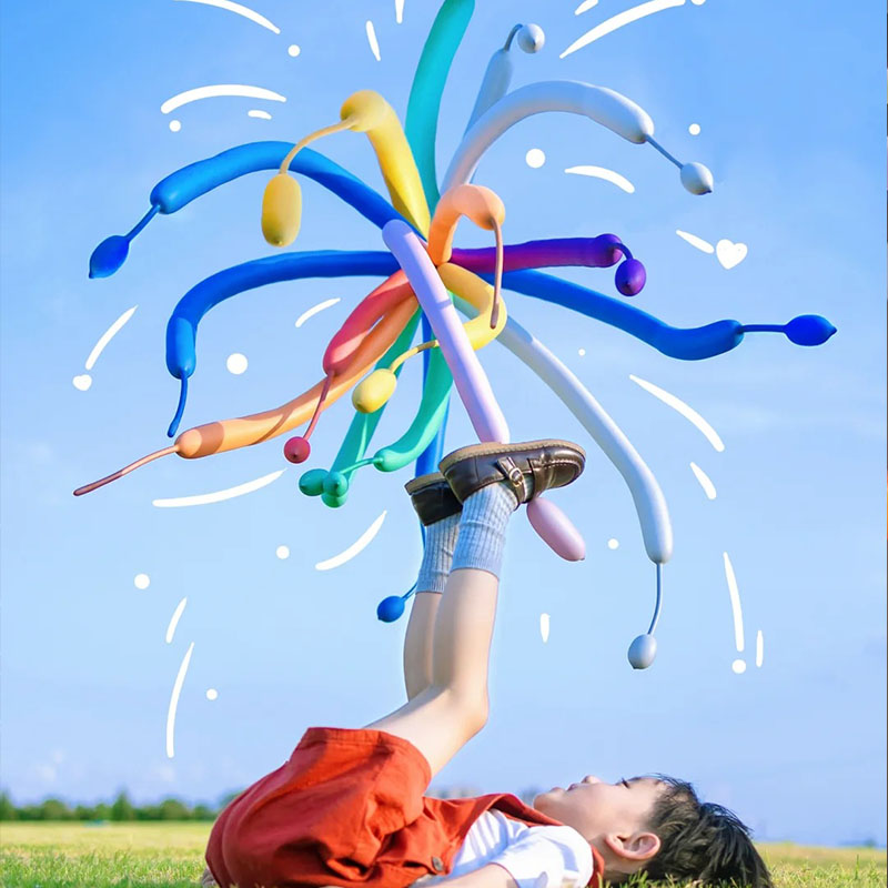 烟花气球生日派对主题策划开学教室场景布置装饰260长条魔术气球