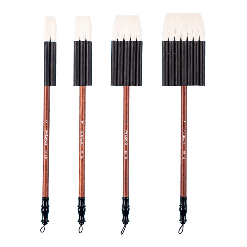 水粉国画羊毛刷竹排笔连笔刷底纹笔羊毛竹排水彩刷铺水铺色刷1F
