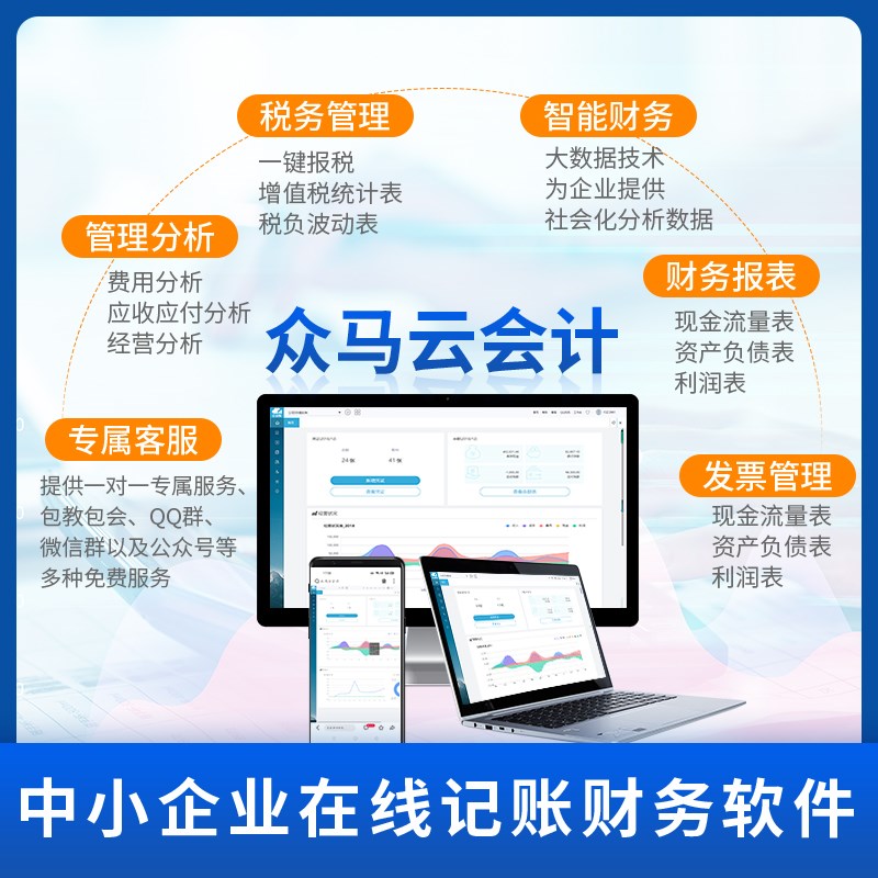众马云会计在线记账财务软件小企业公司云记账管理系统网络版