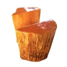 实木木墩大板支架树墩天然茶桌底座半圆树桩架子木质桌腿