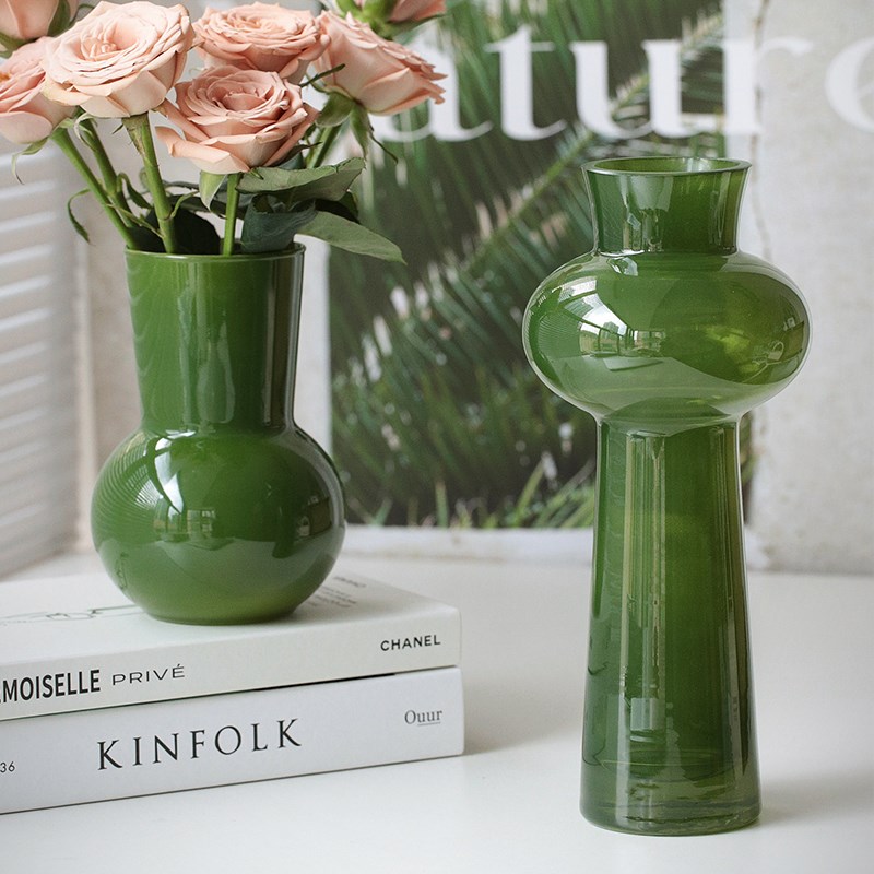 泽滕家插鲜花瓶子花束玻璃绿植家用入户玄关桌面客厅茶几装饰摆件