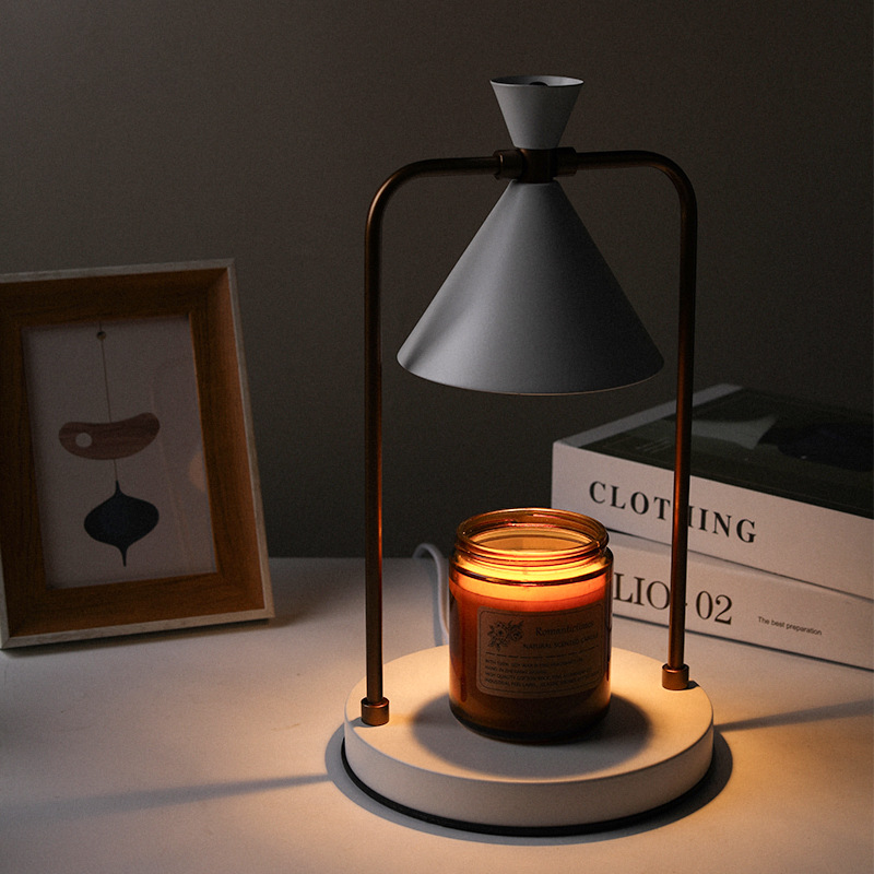 铃兰无火香薰灯复古氛围融蜡灯无烟调温小夜灯家用卧室台灯融烛灯