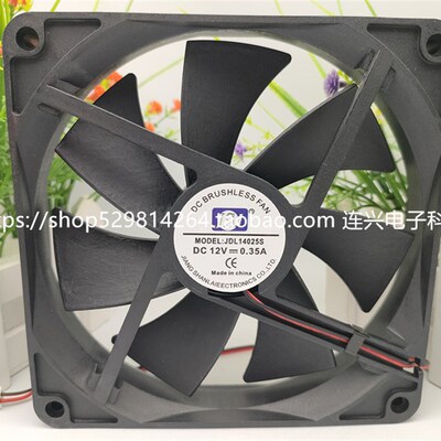 全新JSL JDL14025S 14CM/厘米 12V 0.35A 4线PWM电源机箱散热风扇