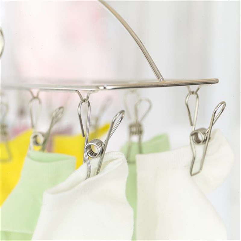 高档学生晾神器架晾夹家用多功能袜子袜夹袜子晾晒衣架不锈钢架4