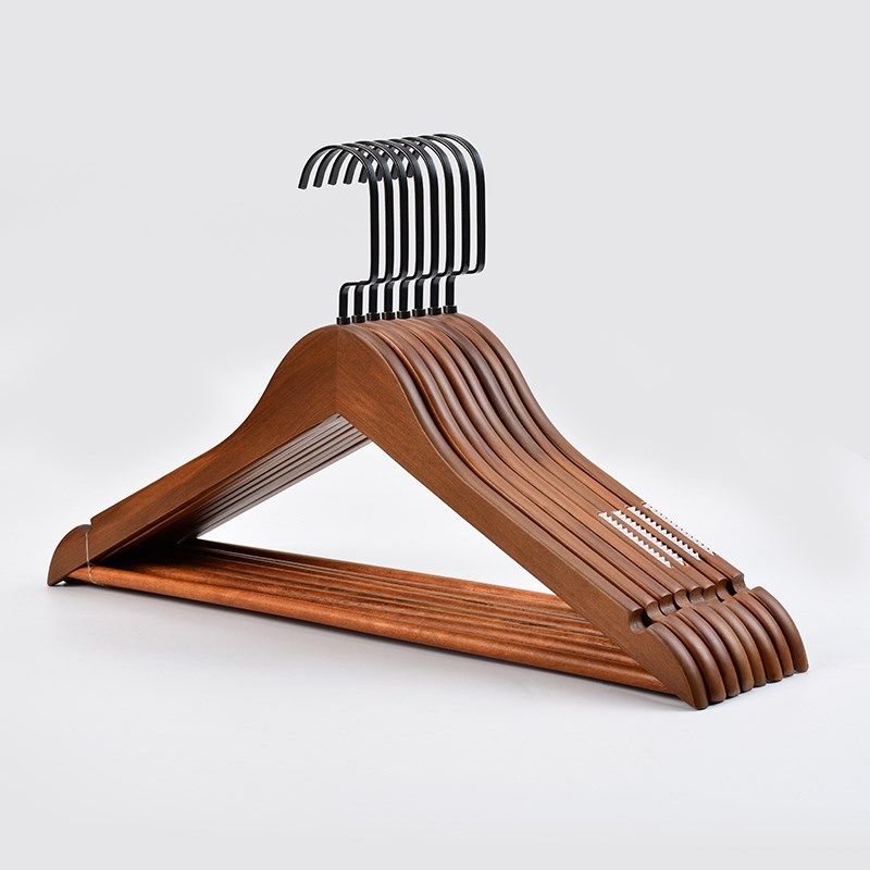 实木衣架家用衣服挂架木质无痕防滑衣柜衣挂高档酒店民宿挂衣撑子