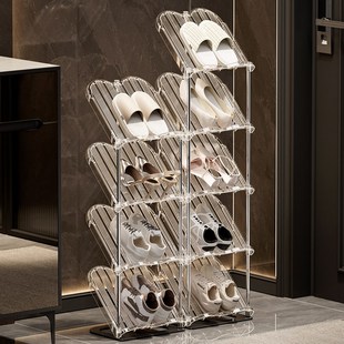 简易条纹便捷家用客厅玄关鞋 柜整理置物架 子收纳架学生宿舍小型鞋